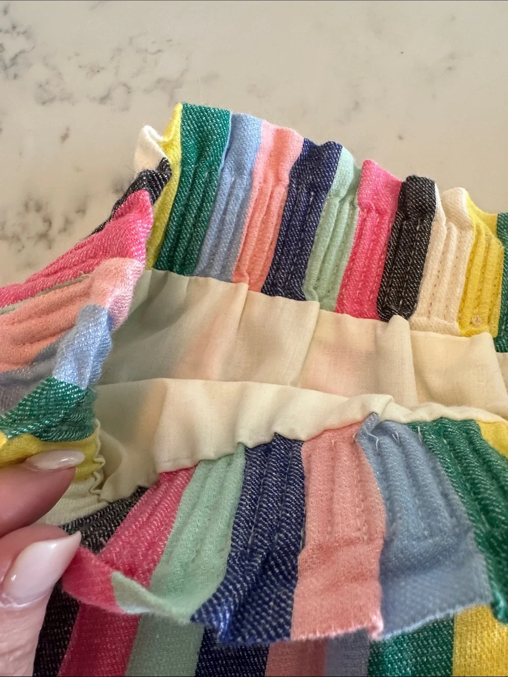 J. Crew Rainbow Vertical Stripe Mini Skirt - Picture 5 of 6